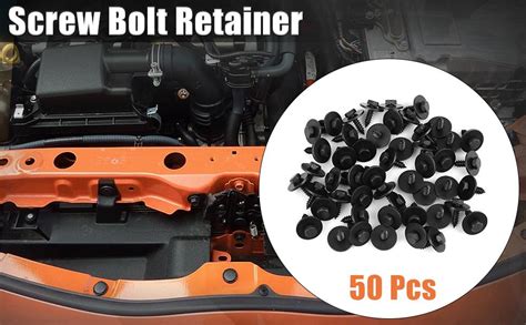 Amazon Uxcell Pcs Black Car Screw Bolt Retainer Liner Under