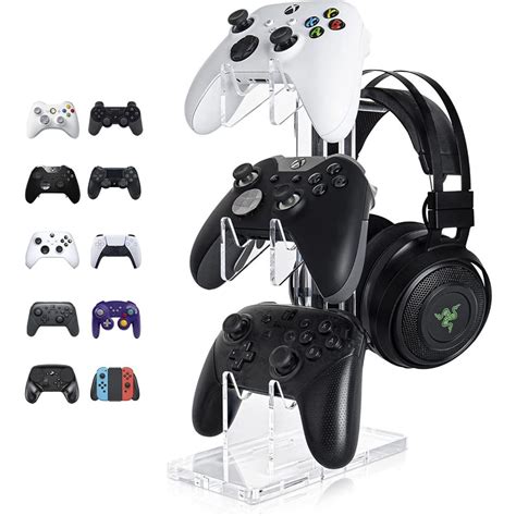 Universal Dual Controller Holder Headset Stand Game Controller Stand