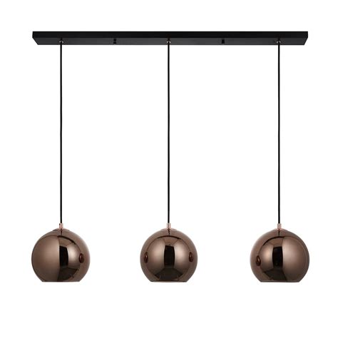 Modern Light Copper Mirrored Glass Globe Ceiling Light Stillorgan Decor