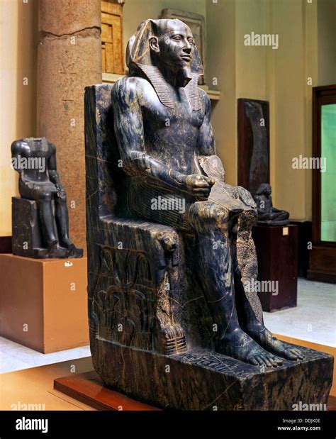 Diorite statue of Pharaoh Khafre - 26th century BC, Museum of Egyptian ...