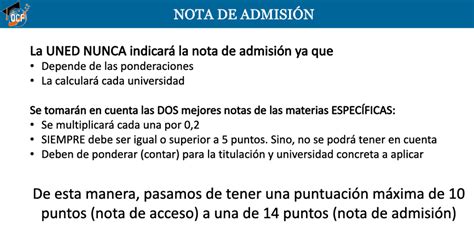 C Mo Calcular La Nota De Admisi N Pce Uned Ocf International