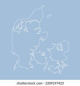 Detailed Vector Map Denmark Border Frontier Stock Vector (Royalty Free ...