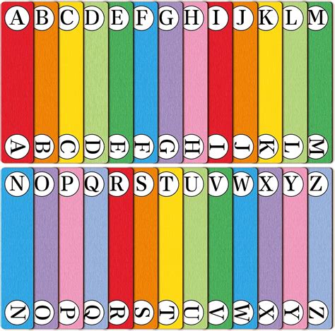 Chivertion 26 Pcs Back To School Classroom Library Alphabet Book Dividers Wooden Vinyl Record