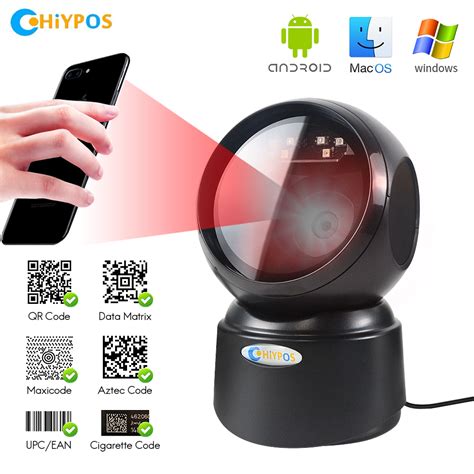 Desktop Barcode Scanner Omnidirectional Hands Free Nt Wired Usb