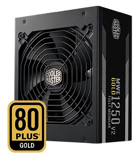 Cooler Master Mwe Gold V W Atx Fully Modular Gold Black Psu