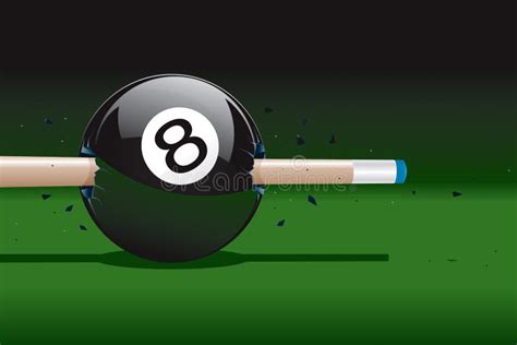 Ball Broken Pool Billiard Ball Stock Illustrations Ball Broken