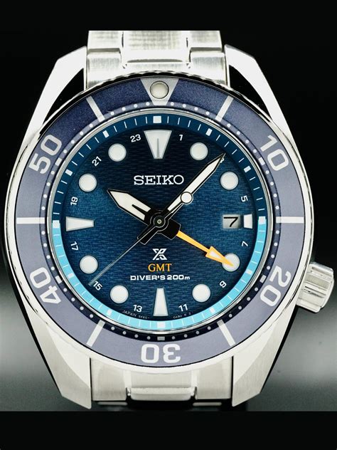 Seiko Prospex Sfk Sea Sumo Solar Gmt Blue Exquisite Timepieces