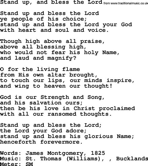 Thanksgiving And Harvest Hymns Songs Stand Up And Bless The Lord