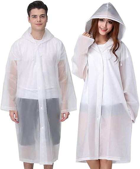 Bn Link Eva Rain Ponchos For Adults Reusable Pack Raincoats