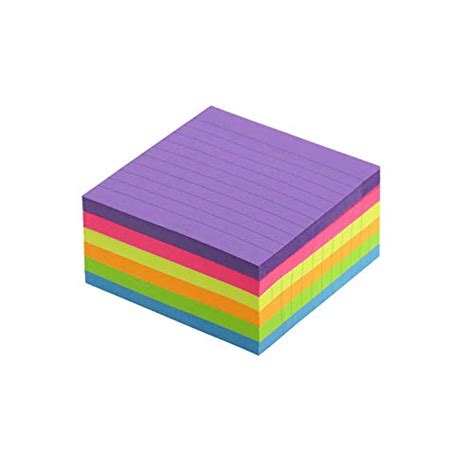 Early Buy Lined Sticky Notes With Lines 4x4 Self Stick Notes 6 Bright