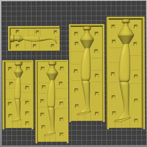 Archivo STL 5 Moldes para señuelos blandos Sawamura one up tamaños 3