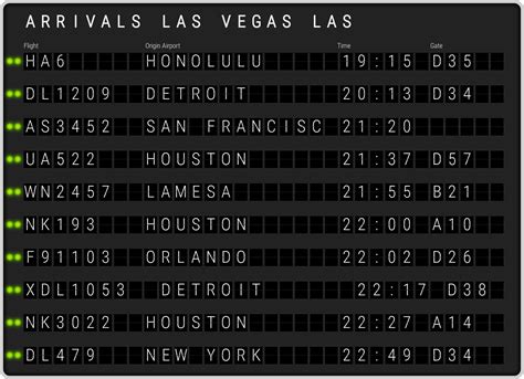 Las Vegas McCarran Airport [LAS] Arrivals & Flight Schedules