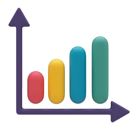 Ícone 3d do gráfico de barras Foto Premium