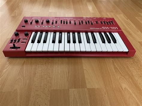 Matrixsynth Red Roland Sh 101 Keyboard Synthesizer Sn 301822 W Mod