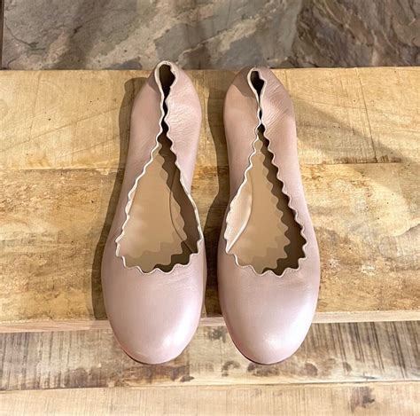 Chlo Nude Lauren Scallop Ballerinas Flats It Gem