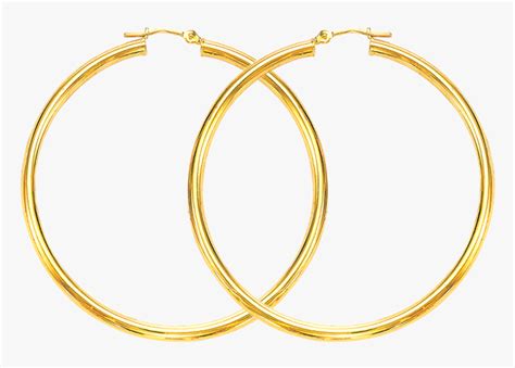 Kt Gold Hoop Earrings Photo Transparent Gold Hoop Earrings Png Png