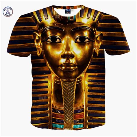 2017 Brand Famous Summer New Men Women 3D Printing Egyptian Pharaoh T