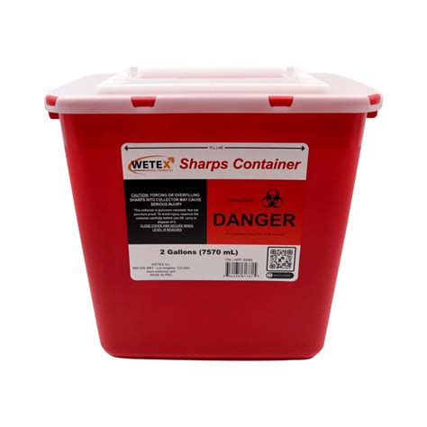 24 Sharps Container 2 3 Gallon Biohazard Needle Disposal Red 30083