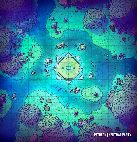 Fey Shrine Battlemap R Dungeonsanddragons