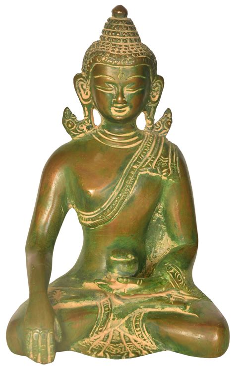 5 Buddha In Earth Touching Gesture Tibetan Buddhist In Brass