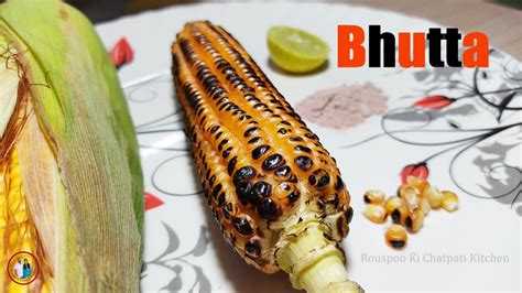 Indian Roasted Corn On Gas Stove Bhutta Recipe Roasted Corn Masala