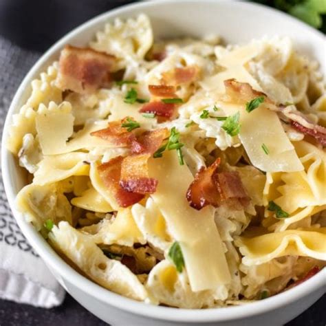 Creamy Bow Tie Pasta With Bacon