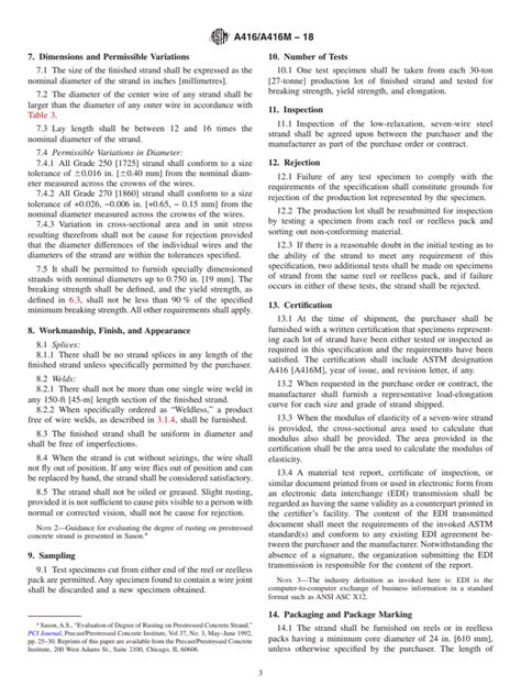 Astm A A M Standard Specification For Low Relaxation Seven