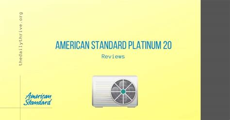 American Standard Platinum 20 Air Conditioner Price And Reviews