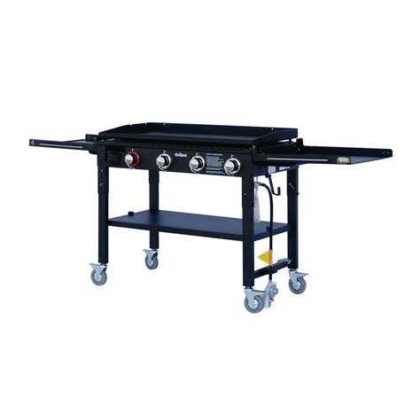 Grilled Dover 4 Burner Solid Plate Bbq With Trolley Mitre 10