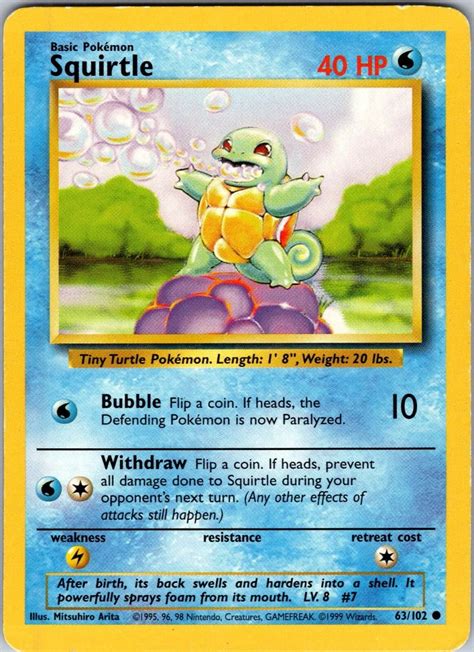 Mavin Base Set Squirtle Pokemon Card