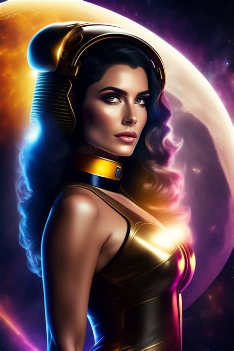 Lexica A Hot Spacegirl Holding A Communicator Startrek Full Moon Future