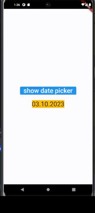 Flutter Modal Date Picker Flutter Package