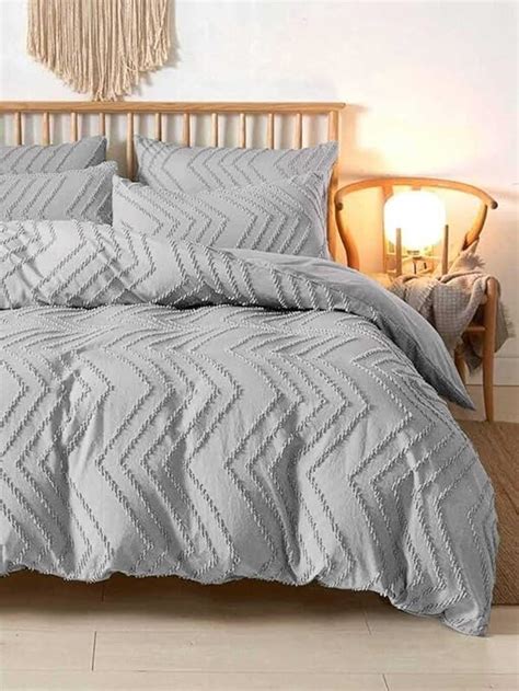 Amazon Nanko King Comforter Set Grey Tufted Jacquard Boho Soft