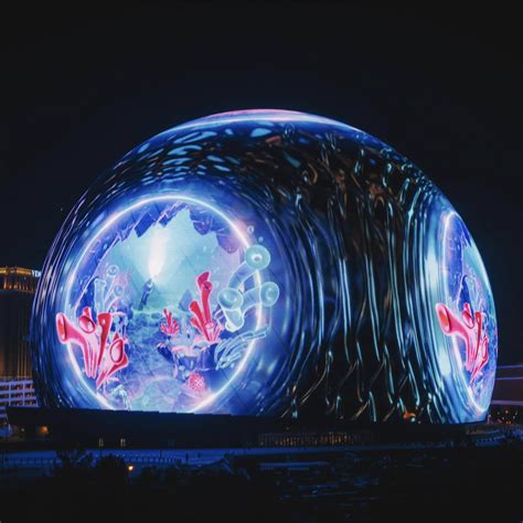 World S Largest Spherical Structure Lights Up Las Vegas Skyline The