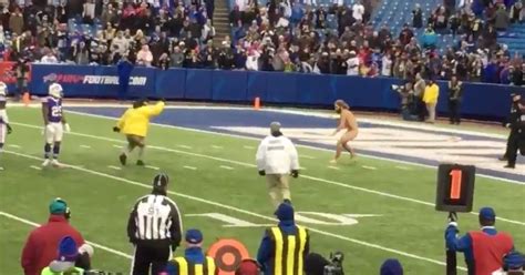 Fully Naked Bills Fan Runs Onto The Field During Buffalo New Orleans Game VIDEO