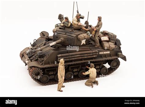 M4a3e8 Easy Eight Sherman Tank Fury Tank 1 35 Scale Model Stock Photo