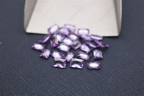 Loose Synthetic Created Alexandrite Color Change 46 Rectangle Shape