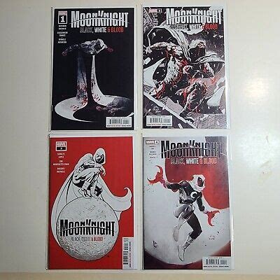 Moon Knight Black White Blood 1 4 Complete VF NM To NM Marvel