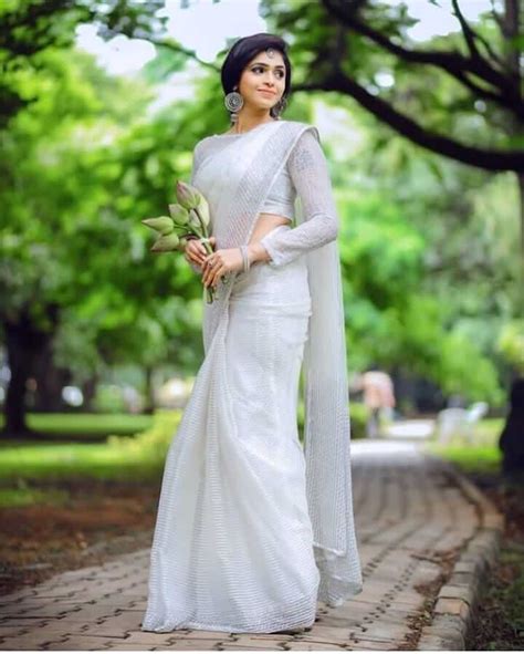 South Indian Christian Wedding Sarees White