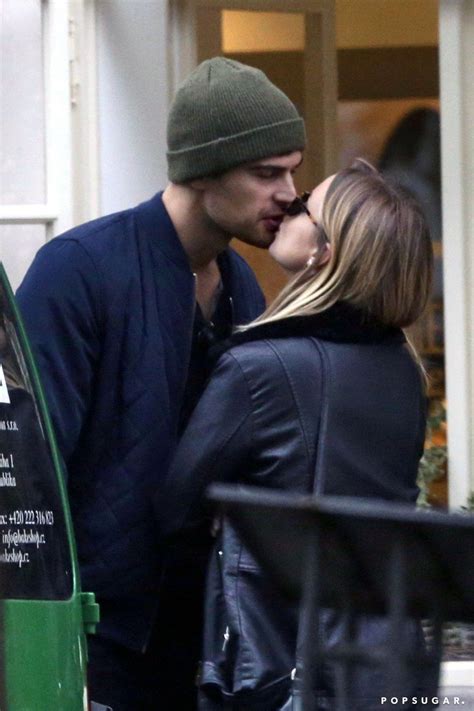 Theo James Plants A Kiss On His Girlfriend During A Sweet Stroll In