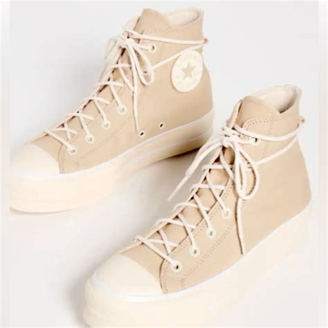 Converse Shoes Nwt Converse Chuck Taylor All Star Lift Oat Milk High Top Platform Shoes 75