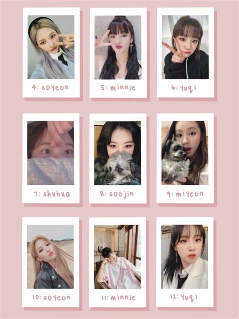 Kpop Polaroids Gi Dle 30 Options Custom Order Twice Etsy