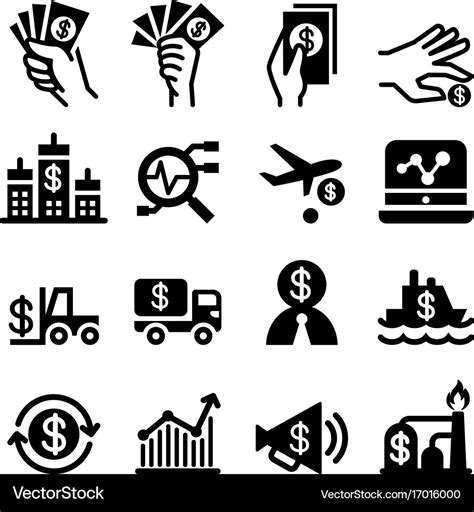 Investment Icon Set Royalty Free Vector Image Vectorstock