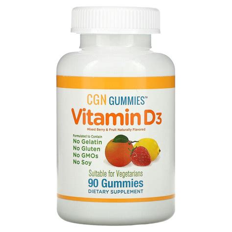 California Gold Nutrition, Vitamin D3 Gummies, 1,000 IU, 90 Gummies ...