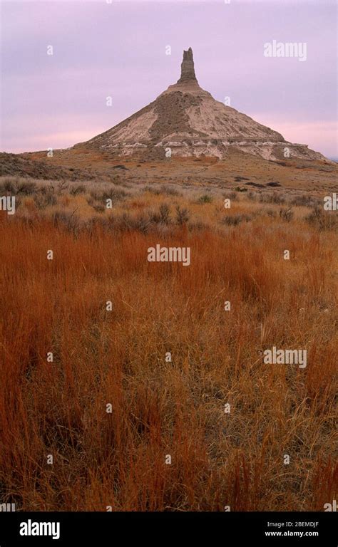 Chimney Rock, Chimney Rock National Historic Site, Nebraska Stock Photo ...