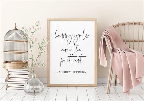 Audrey Hepburn Happy Girls Are The Prettiest Etsy