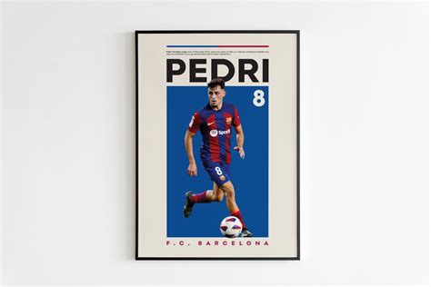 Pedri Poster Barcelona Poster Pedri Print Art Office Wall Art