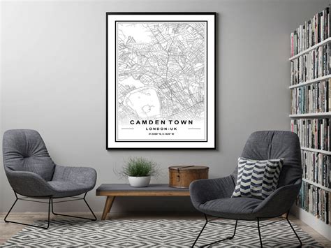 CAMDEN TOWN MAP High Res Map Map of Camden Town Camden Town - Etsy