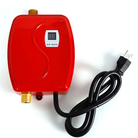 3000w Mini Electric Tankless Instant Hot Water Heater Bathroom Kitchen Red 110v For Sale Online