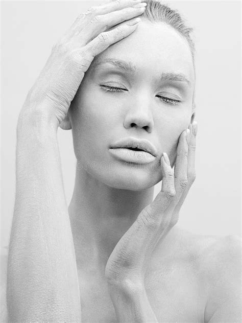 Beautiful Nude Girl Black And White Portrait Stock Photo Image Of Freak Monochrome